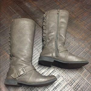 High Grey Childrens Boots